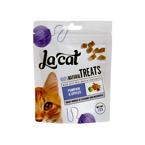 LaCat חטיף לה קאט דלעת ותפוחים לחתולים