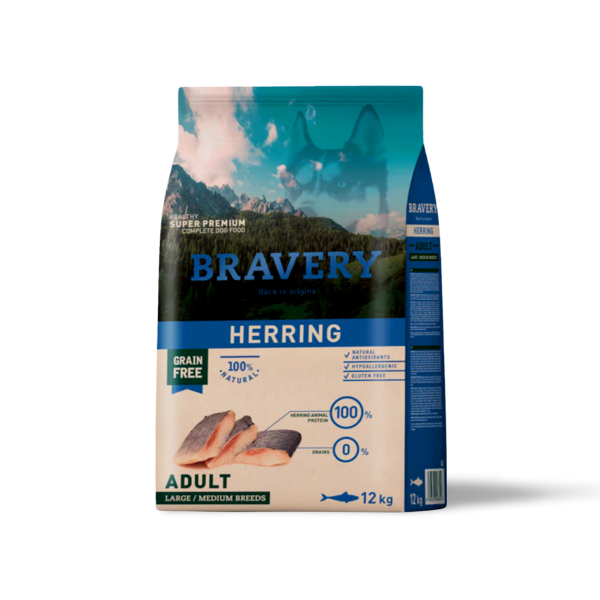 Bravery ברייברי הרינג לכלבים בוגרים גזע בנוני