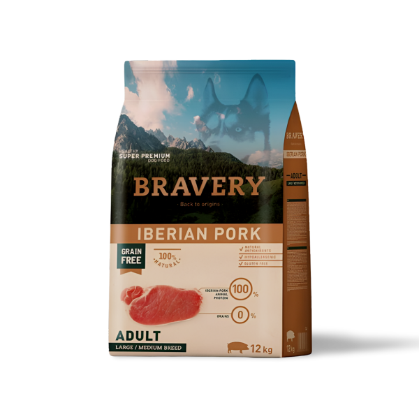 Bravery ברייברי חזיר איברי לכלבים בוגרים
