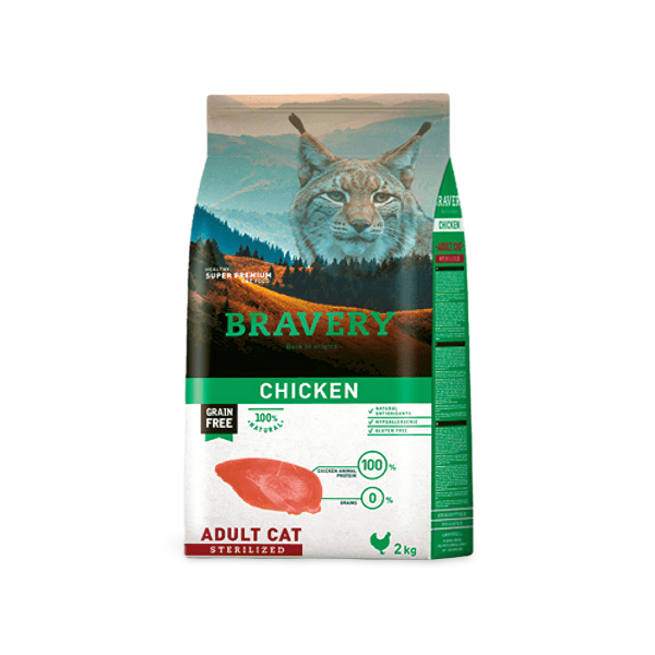 Bravery ברייוורי עוף לחתולים מסורסים