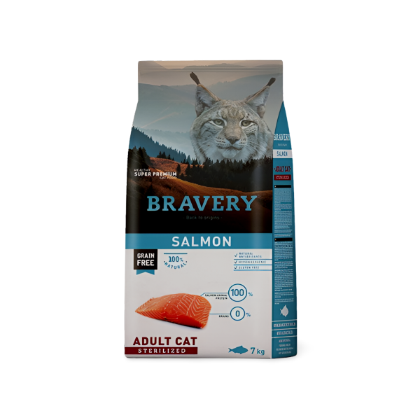 Bravery ברייוורי סלמון לחתולים מסורסים