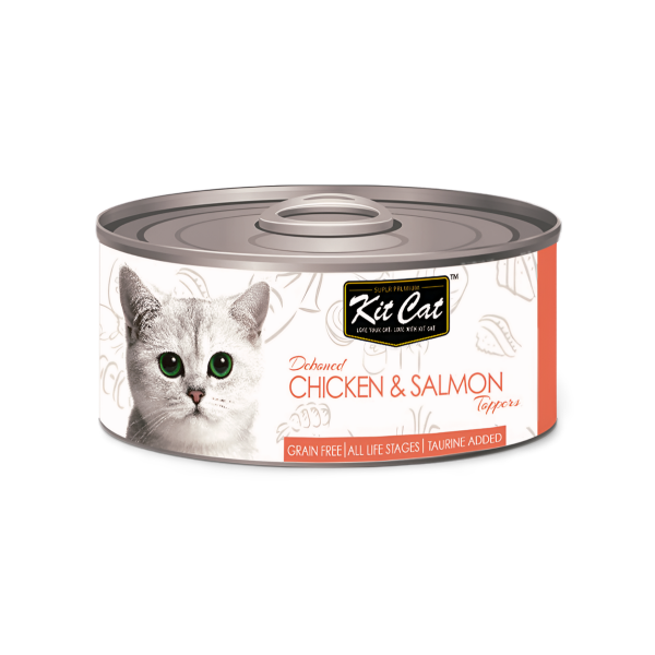 Kit Cat קיט קט שימור עוף וסלמון דיבון