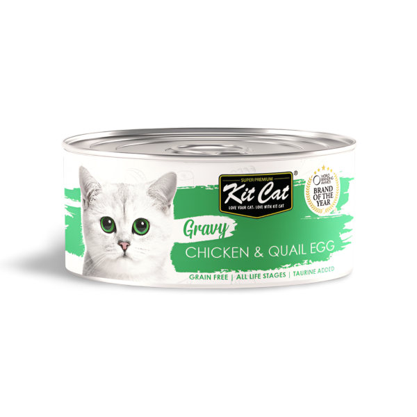 Kit Cat קיט קט שימור עוף וביצי שליו ברוטב