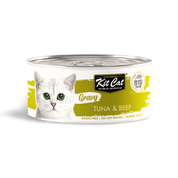Kit Cat קיט קט שימור טונה ובקר ברוטב
