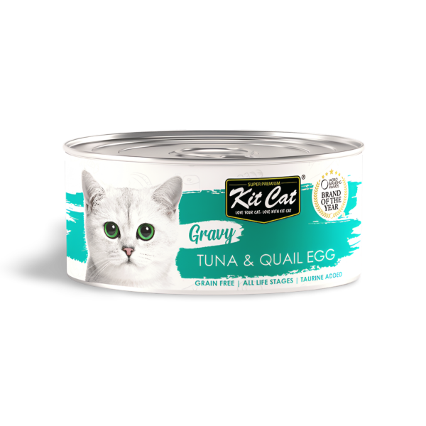 Kit Cat קיט קט שימור טונה וביצי שליו ברוטב