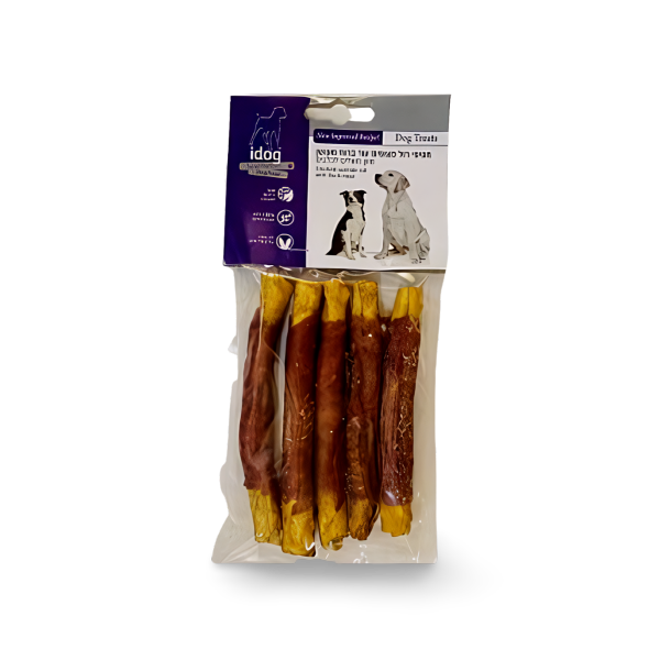 חטיפי רול מצופים עור ברווז מעושן I DOG