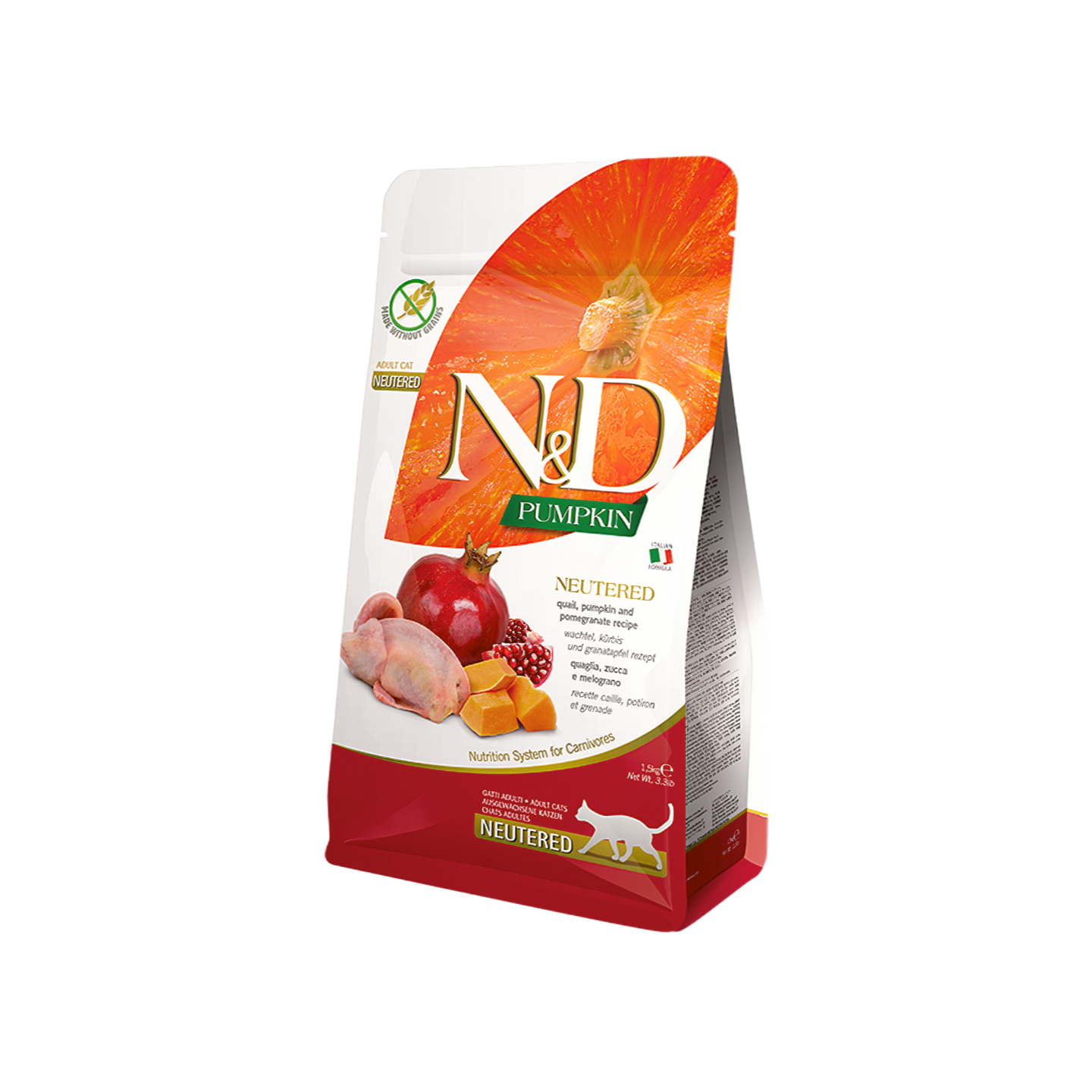 Natural And Delicious נטורל אנד דלישס חתול בוגר דלעת ושליו