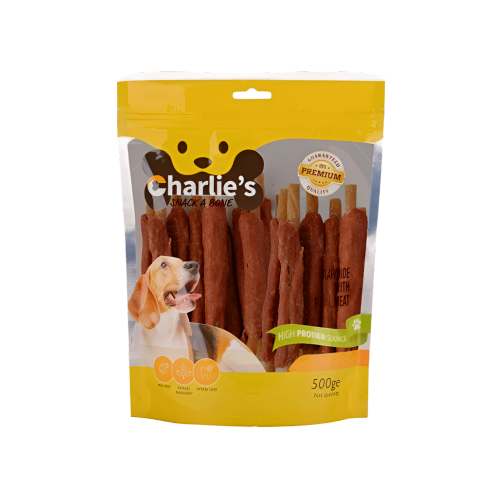 Charlie's צ'רליז חטיפי רול בקר קצרים עטופים בכבש