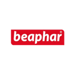 לוגו מלבני אדום עם המילה "beaphar" באותיות שחורות, קטנות.
