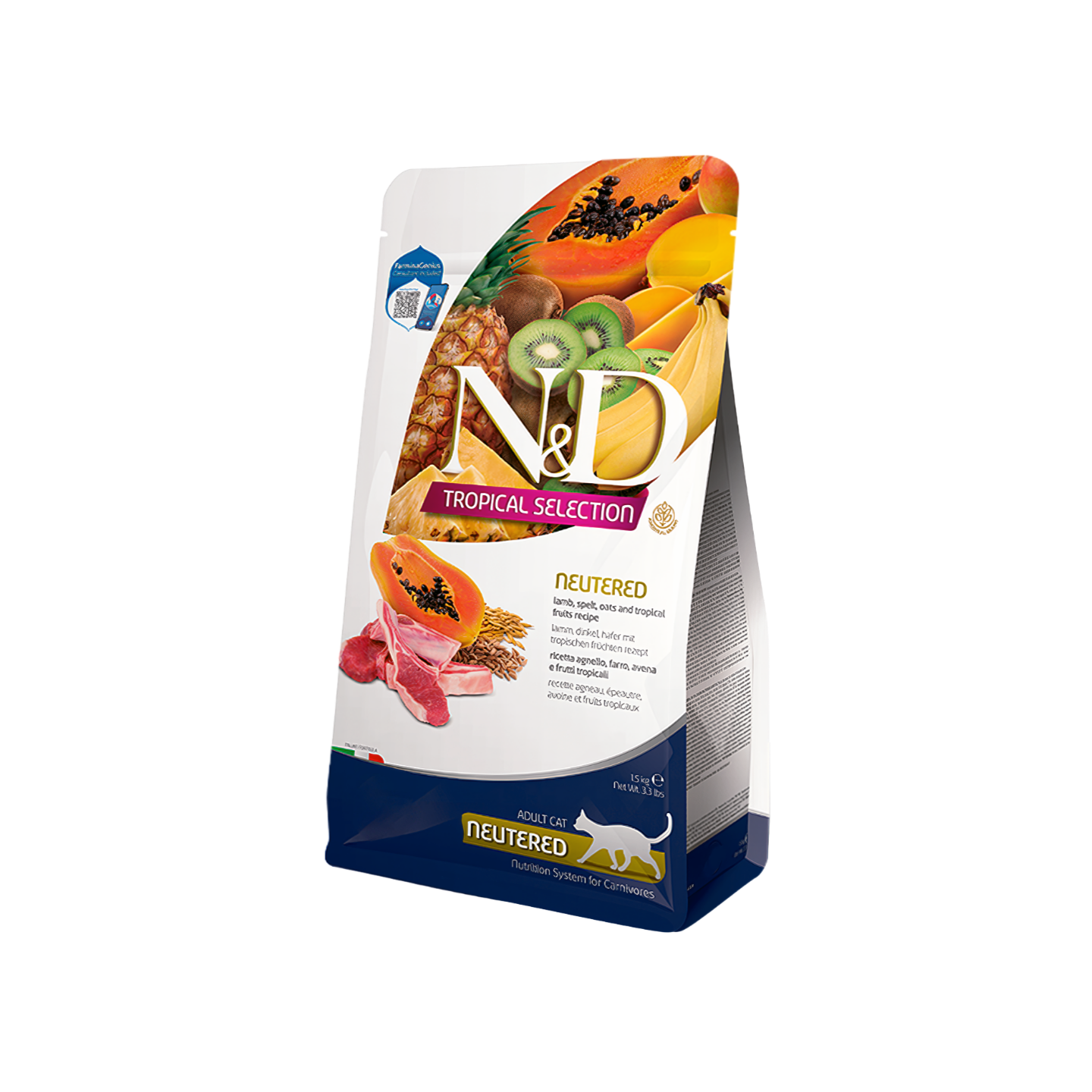 Natural And Delicious נטורל אנד דלישס לחתול מסורסים בטעם כבש טרופיקל