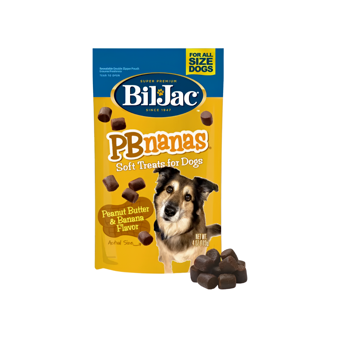 Bil Jac ביל ג'ק חטיף רך לכלב בטעם חמאת בוטנים ובננה