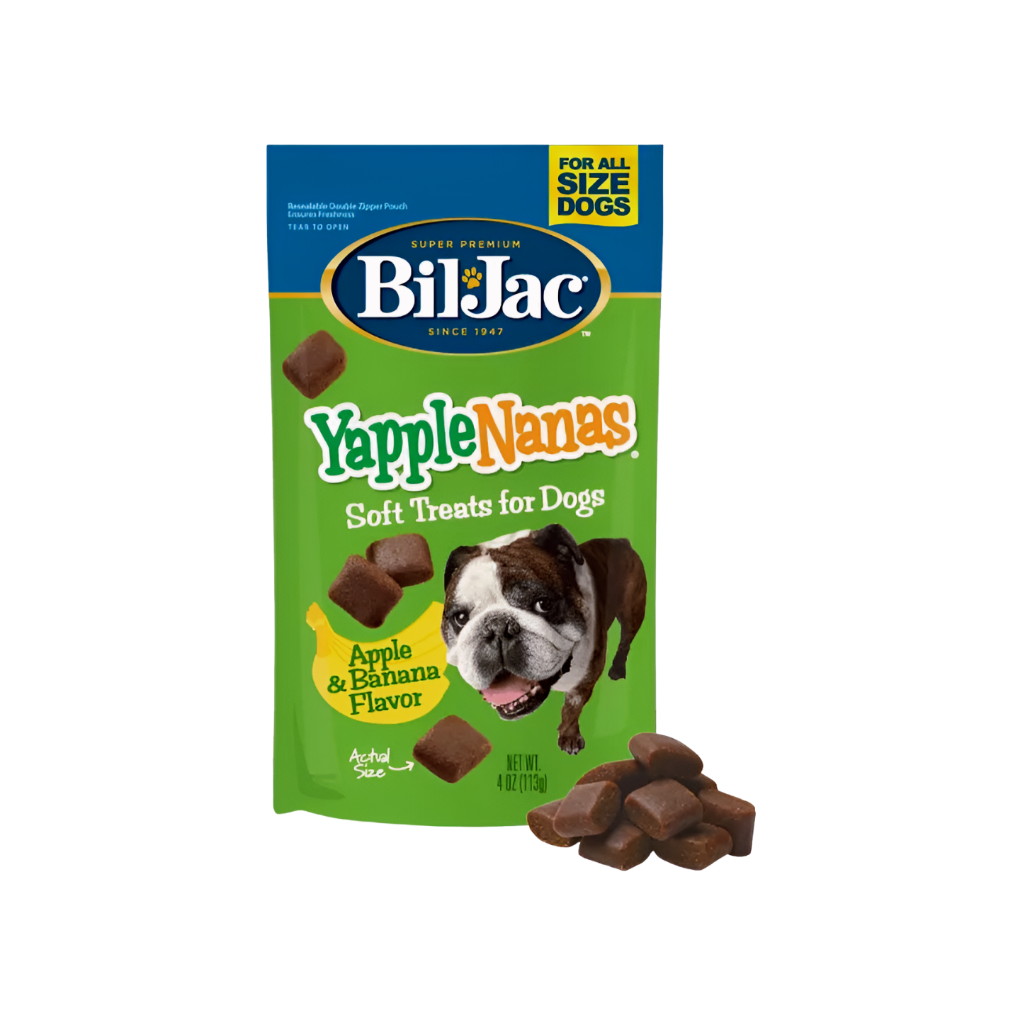 Bil Jac ביל ג'ק חטיף רך לכלב בטעם תפוח ובננה