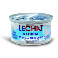 Lechat לה שאט נאטורל מעדן טונה ואנשובי בג'לי לחתול