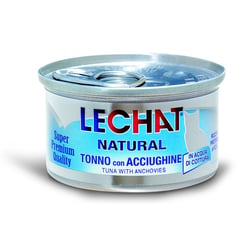 Lechat לה שאט נאטורל מעדן טונה ואנשובי בג'לי לחתול