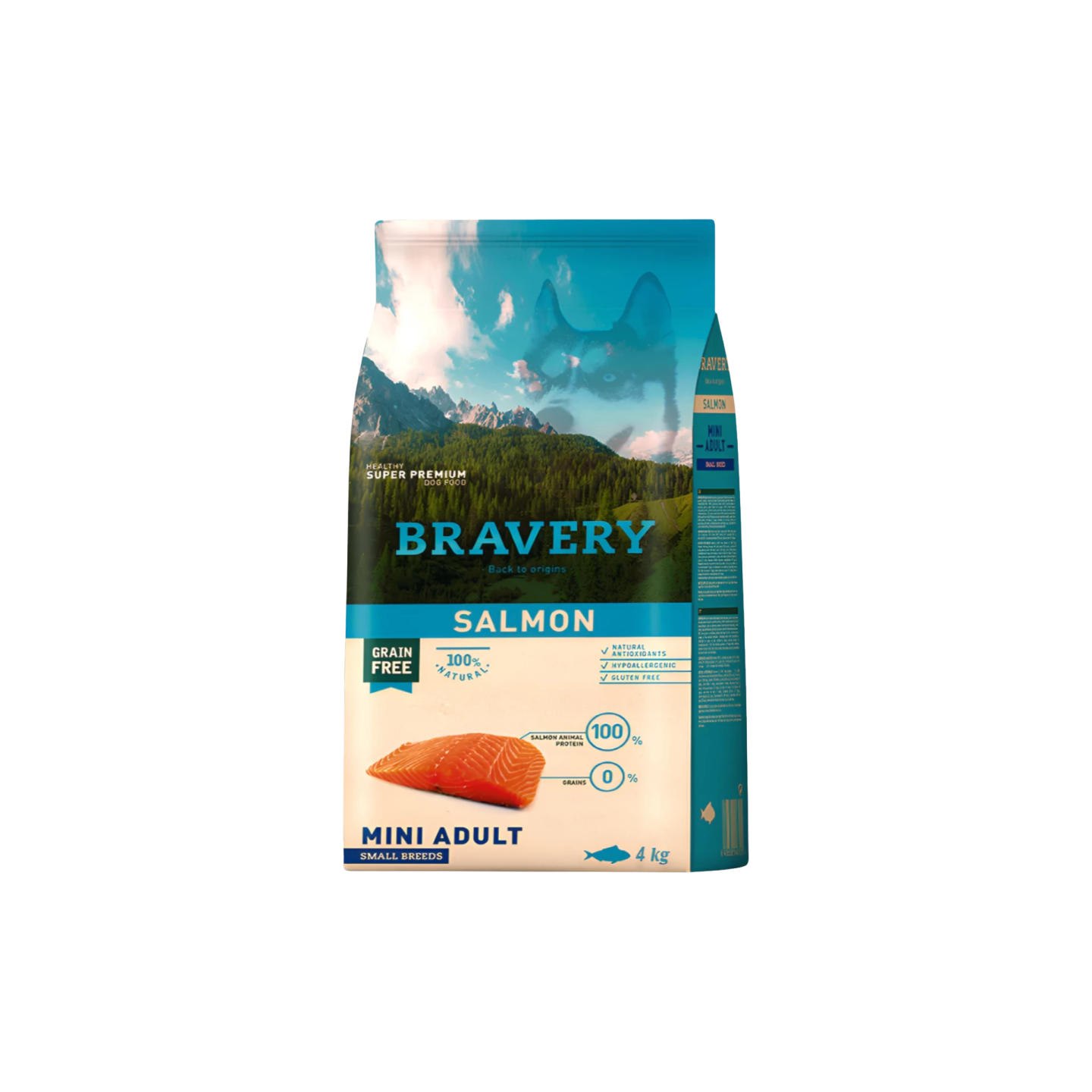 Bravery ברייברי סלמון לכלבים בוגרים מגזע קטן