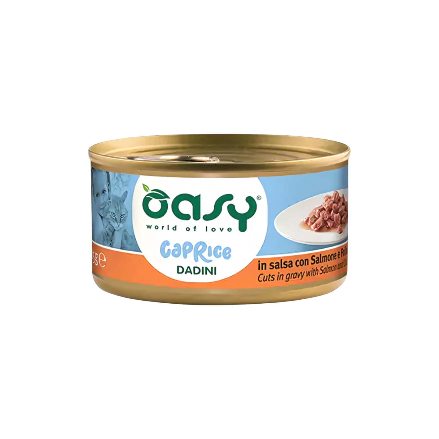 OASY אואסי מעדן חתיכות עוף וסלמון ברוטב