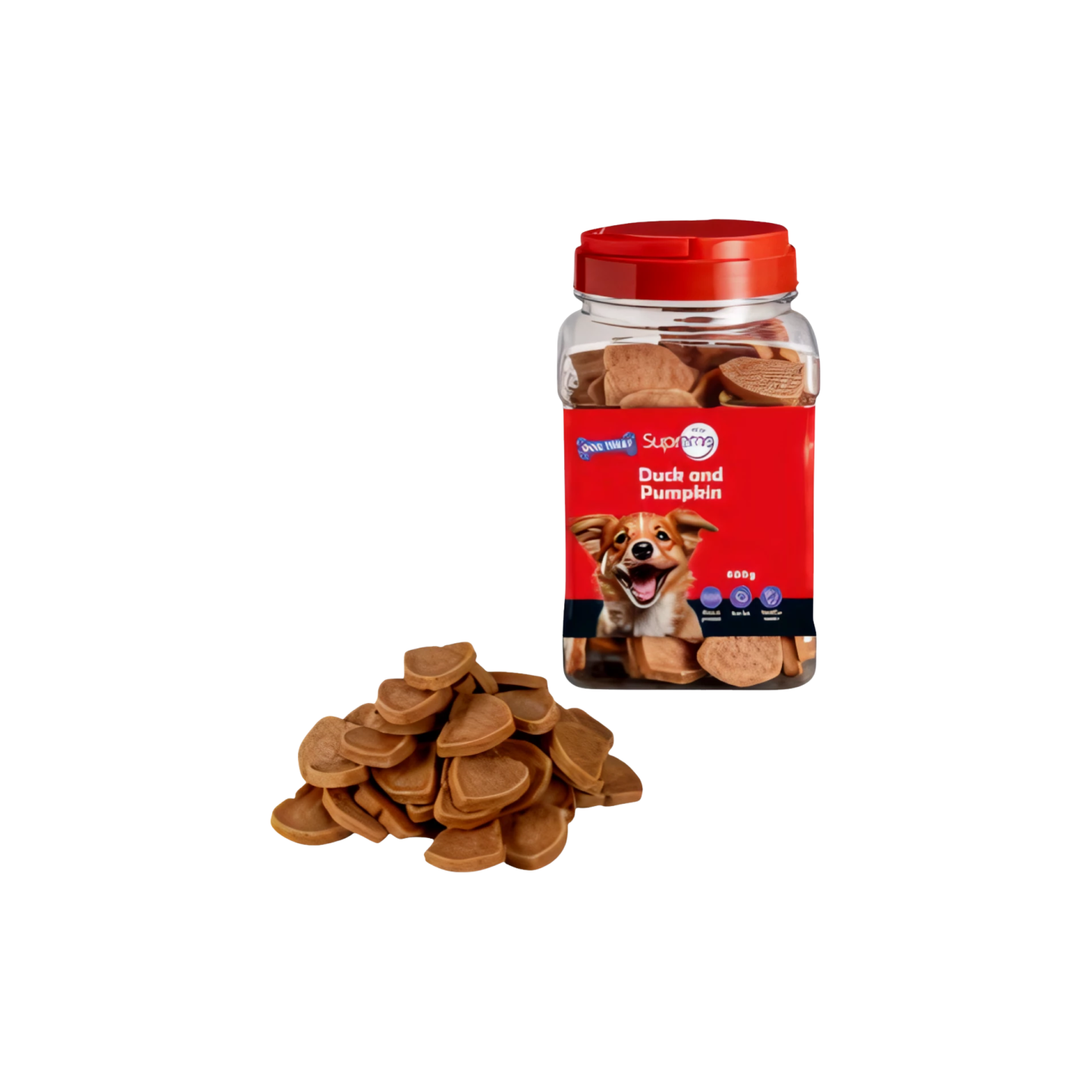 Supreme סופרים חטיף לבבות ברווז ודלעת לכלב