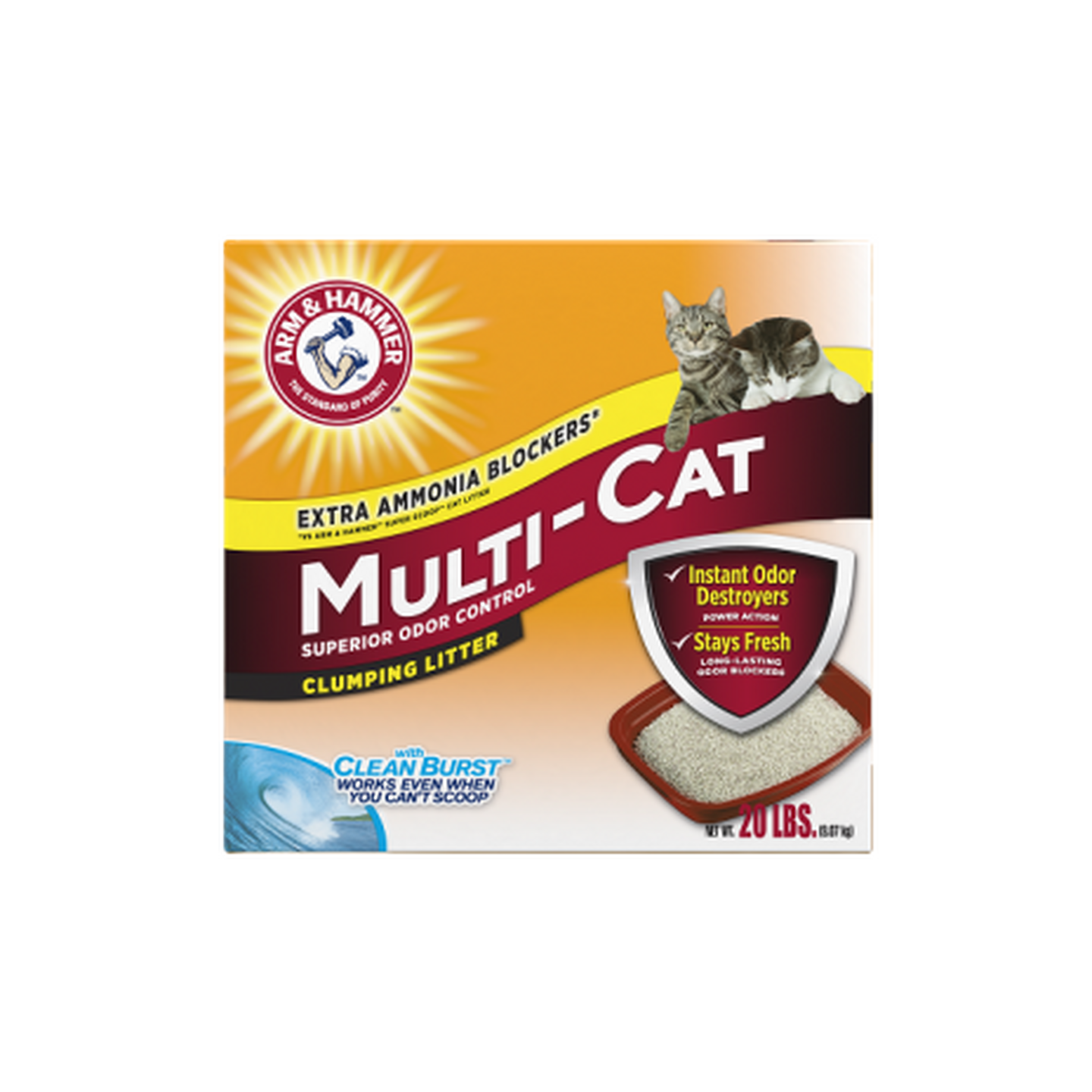 ARM & HAMMER ארמ אנד האמר חול מתגבש מולטי קט