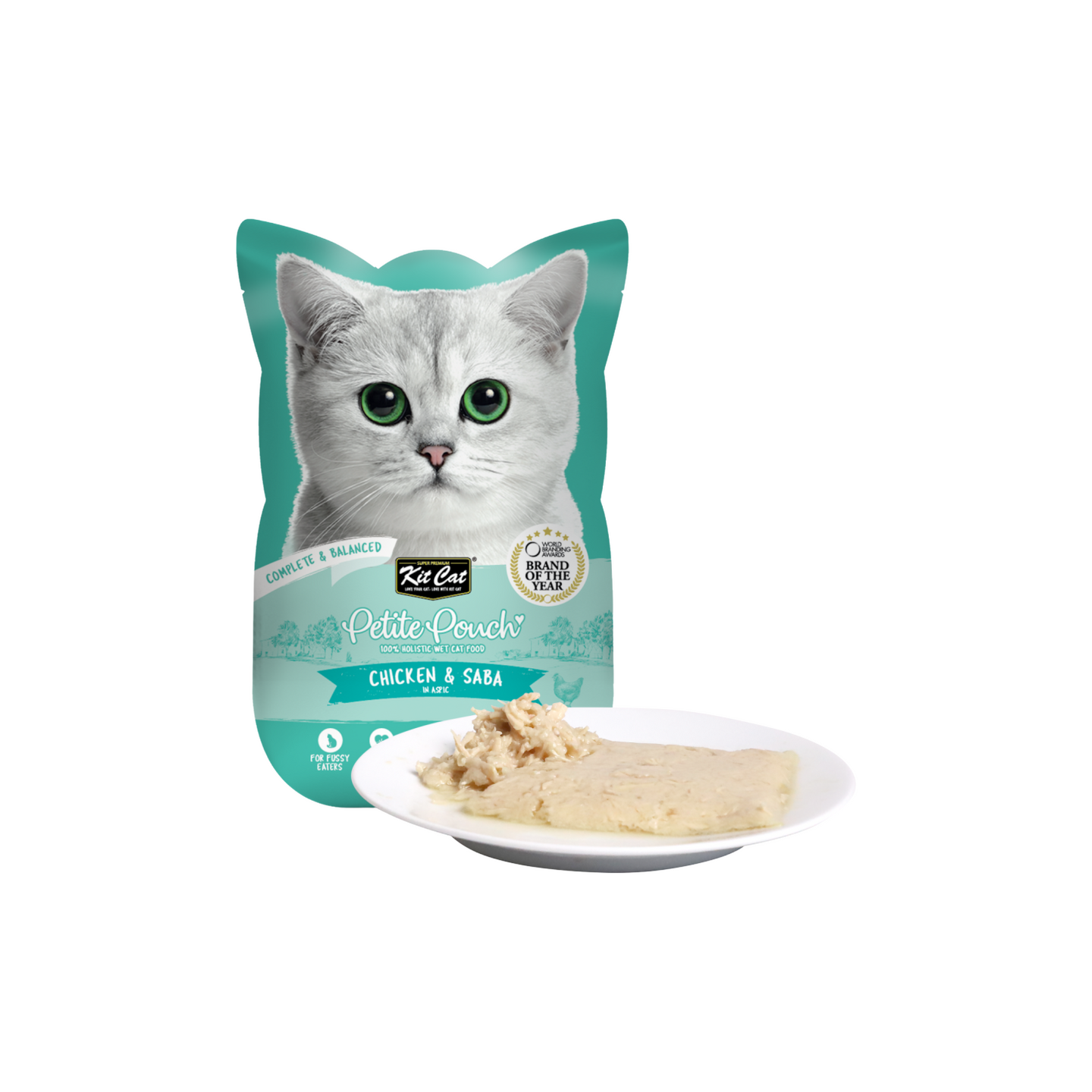 Kit Cat קיט קט פאוץ' עוף ומקרל