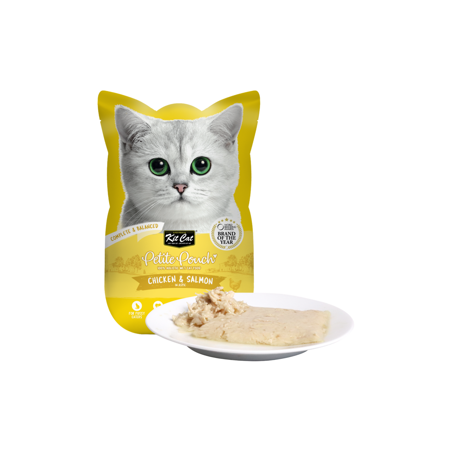 Kit Cat קיט קט פאוץ' עוף וסלמון בג'לי