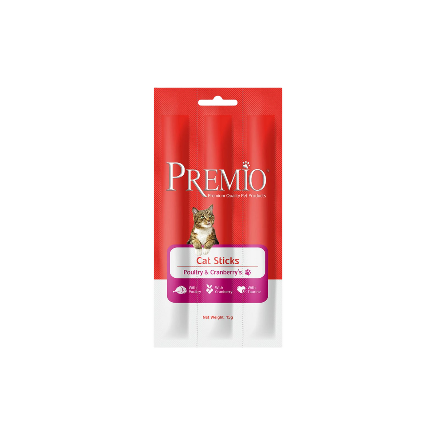 Premio פרמיו סטיק עוף וחמוציות- סטרילייז
