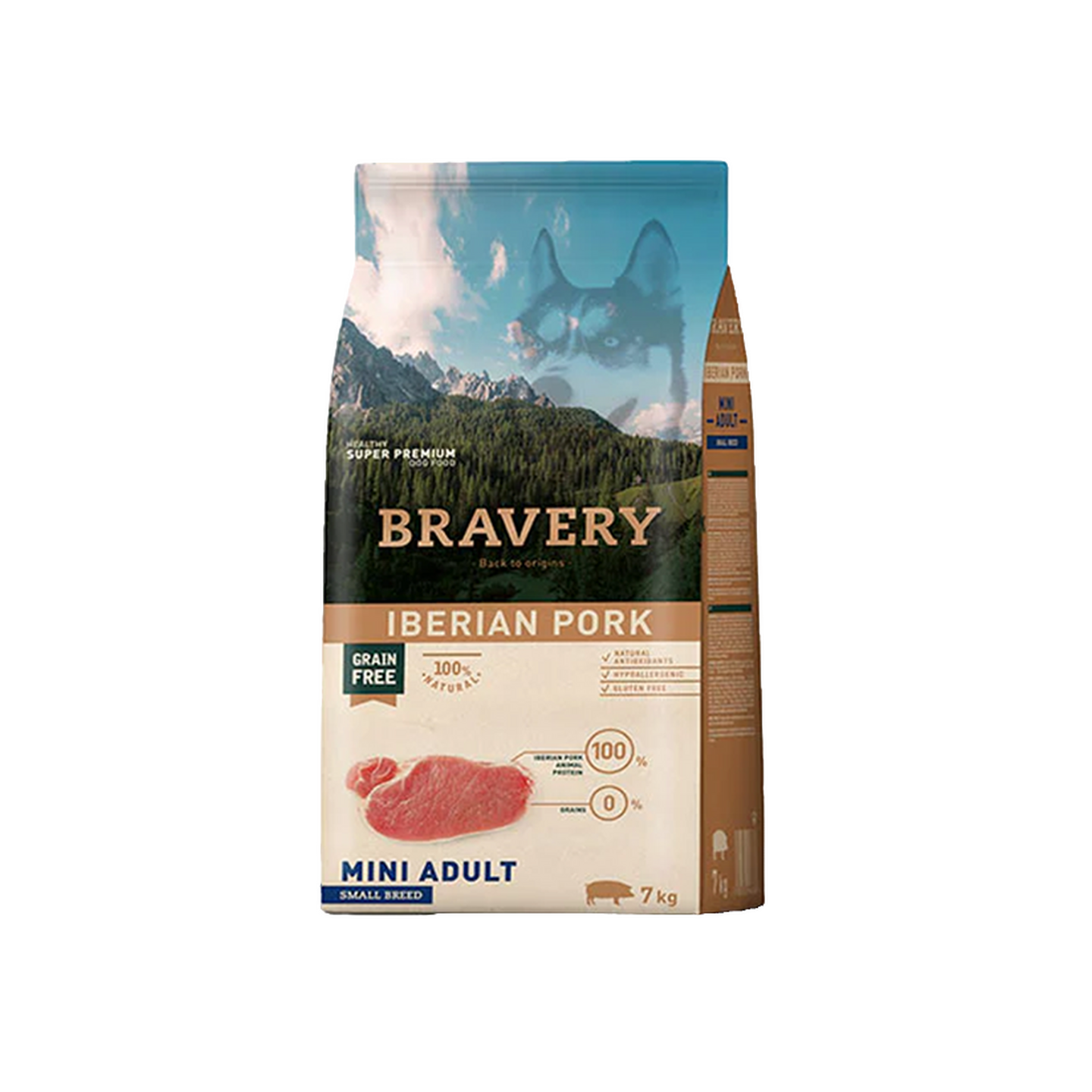 Bravery ברייברי כלב מיני בוגר בטעם חזיר איברי