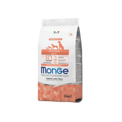 Monge מונג' בוגרים סלמון ואורז לכל הגזעים