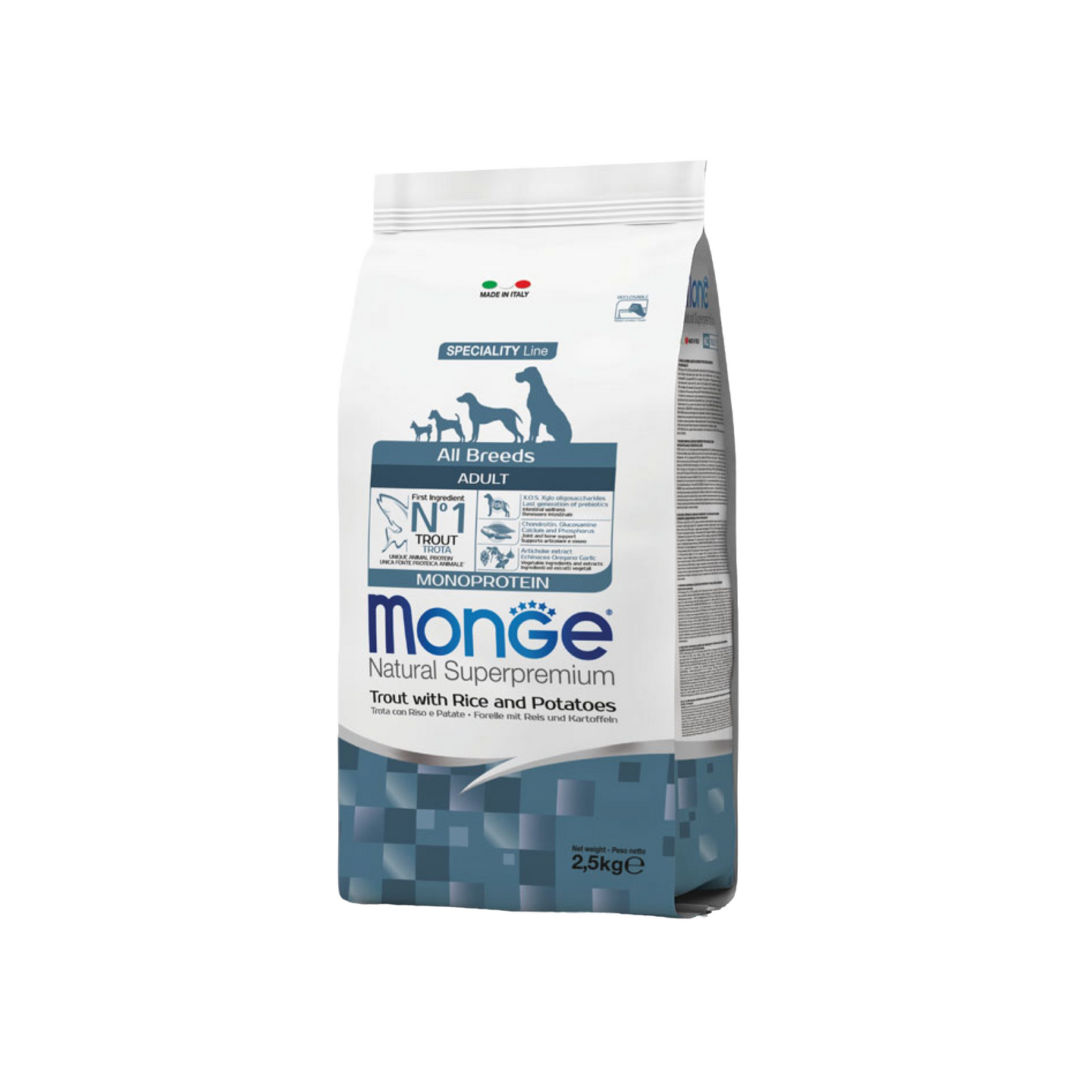 Monge מונג' פורל אורז ותפוח אדמה