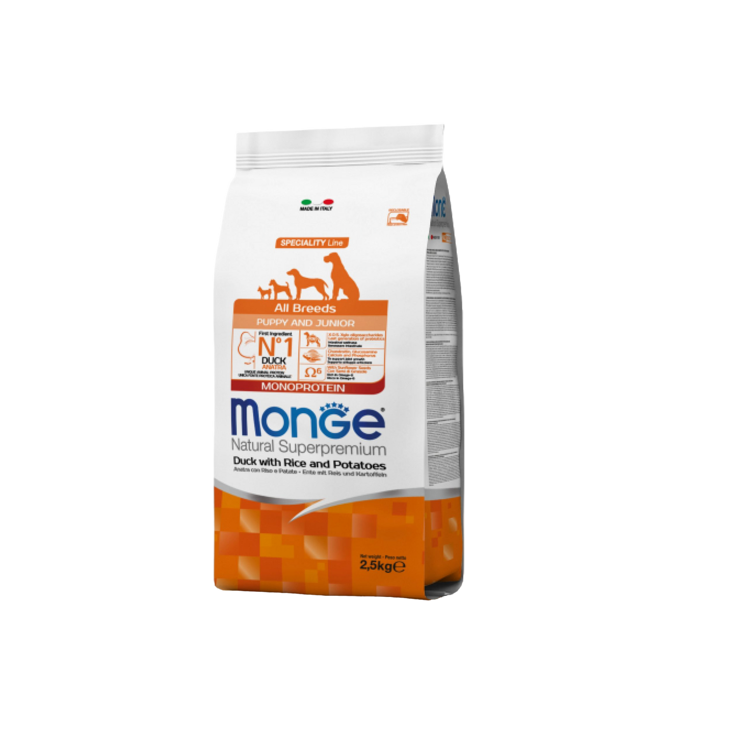 Monge מונג' גורים ברווז אורז ותפוחי אדמה