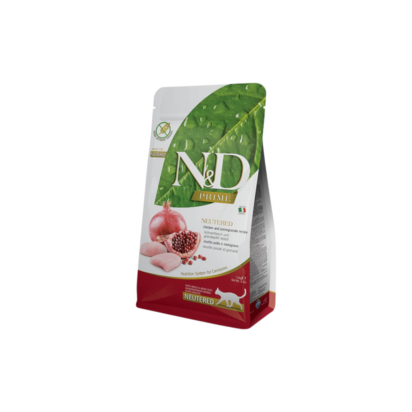 Natural And Delicious נטורל אנד דלישס חתול בוגר עוף ורימון מסורסים
