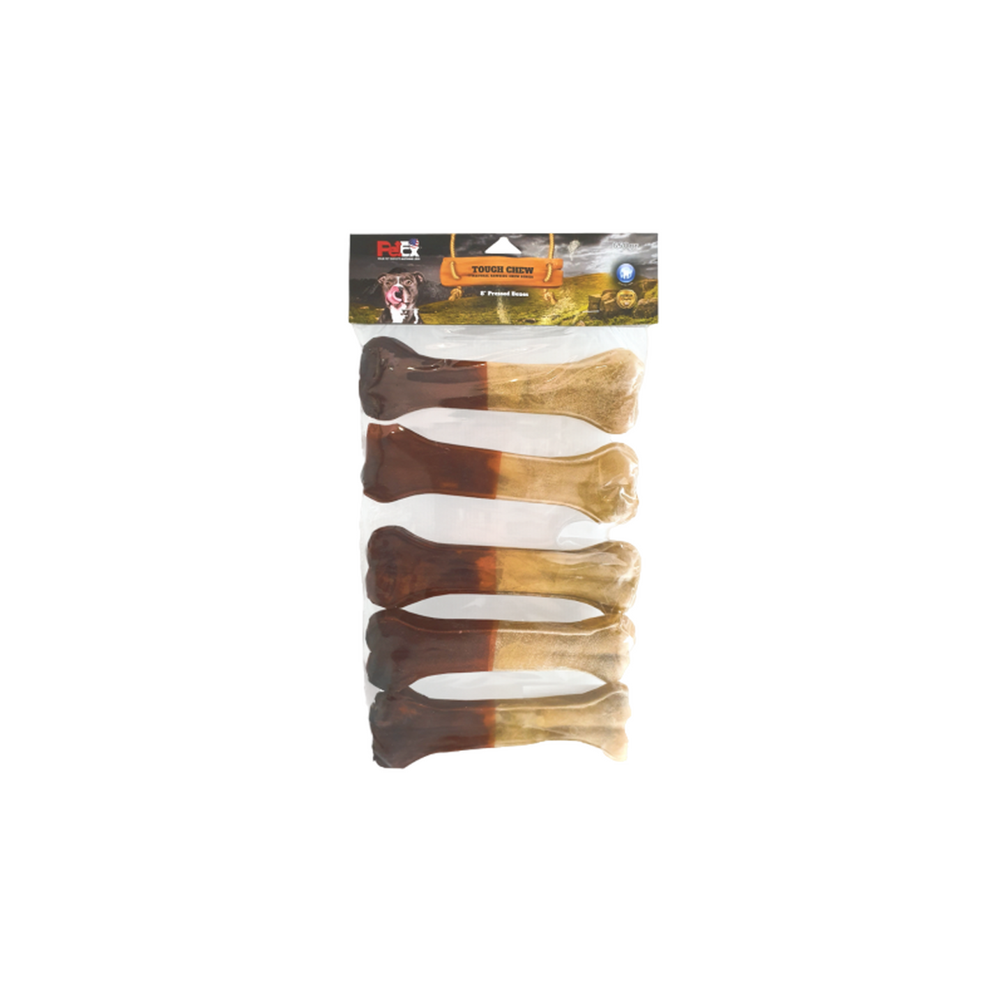 Petex פטקס עצם דחוסה לכלב (אריזת חיסכון) בגודל 8 אינץ', בטעמי קפה ונטוראל