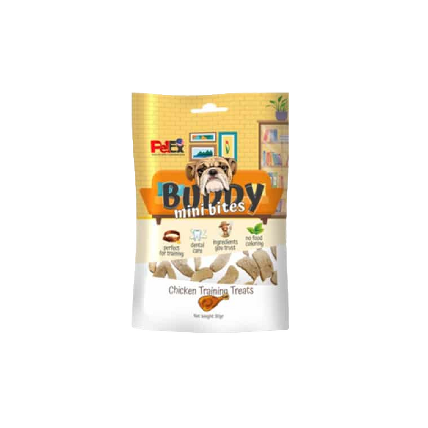 Petex חטיף פטקס באדי סנאק מיני קוביות בשר עוף