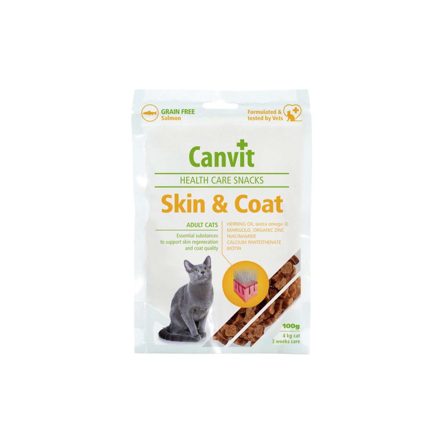 Canvit קנביט חטיף לחתולים פרווה מבריקה
