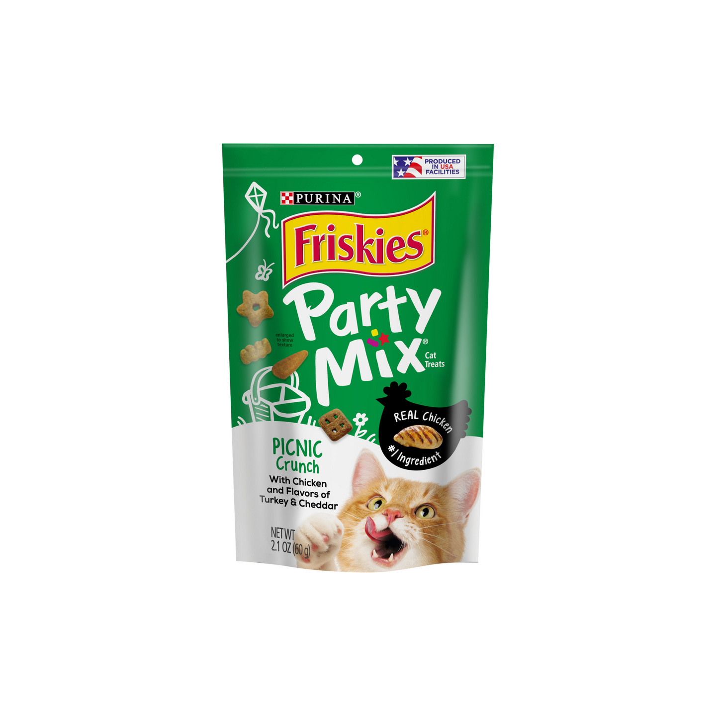 Friskies פריסקיז חטיף פארטי מיקס קראנץ' פיקניק עוף הודו