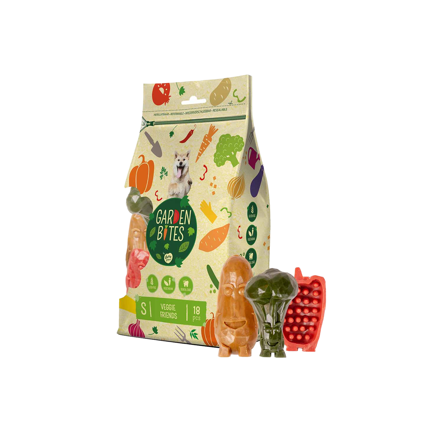 Garden Bites גרדן בייטס וגי פרנדס חטיף טבעוני לכלב S