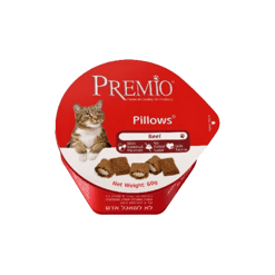 Premio פרמיו חטיף כריות לחתול בטעם בקר