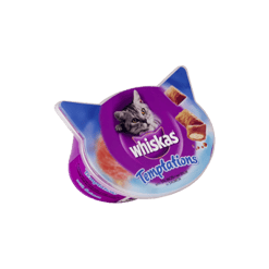 Whiskas וויסקאס חטיף כריות לחתול טמפטיישן בטעם סלמון