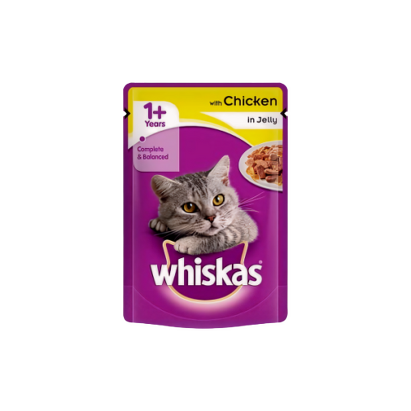 Whiskas וויסקאס פאוצ' בטעם עוף ג'וניור