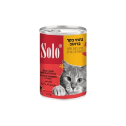 SOLO סולו שימורי חתול בקר נתחים