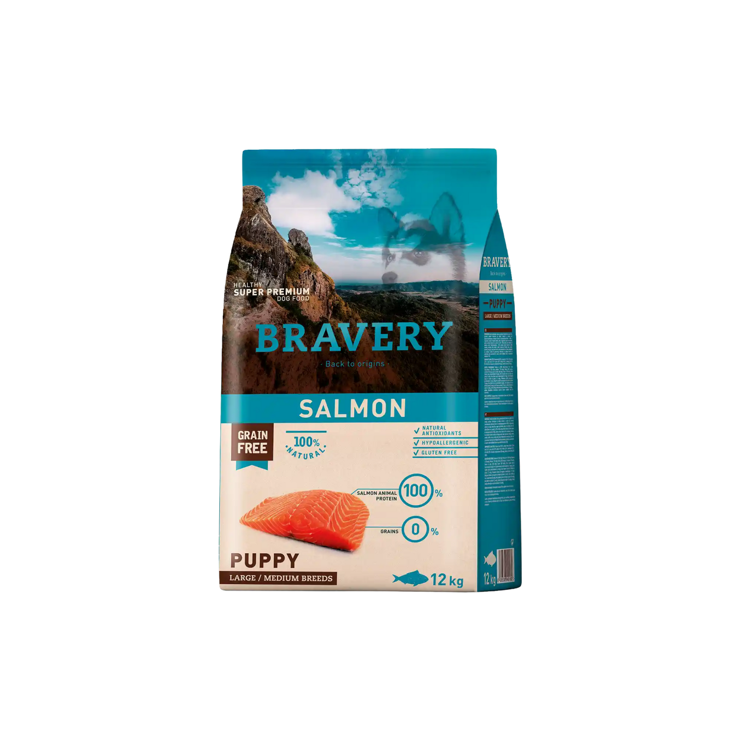 Bravery ברייברי מזון לגורי כלבים בטעם סלמון