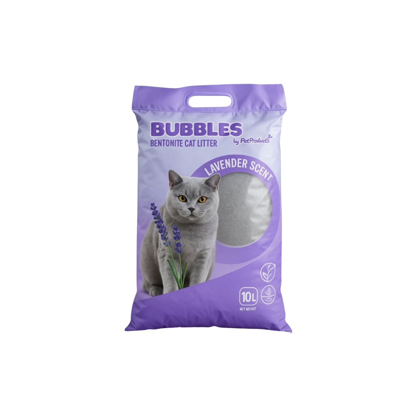 Bubbles באבלס חול מתגבש לחתול בריח לוונדר