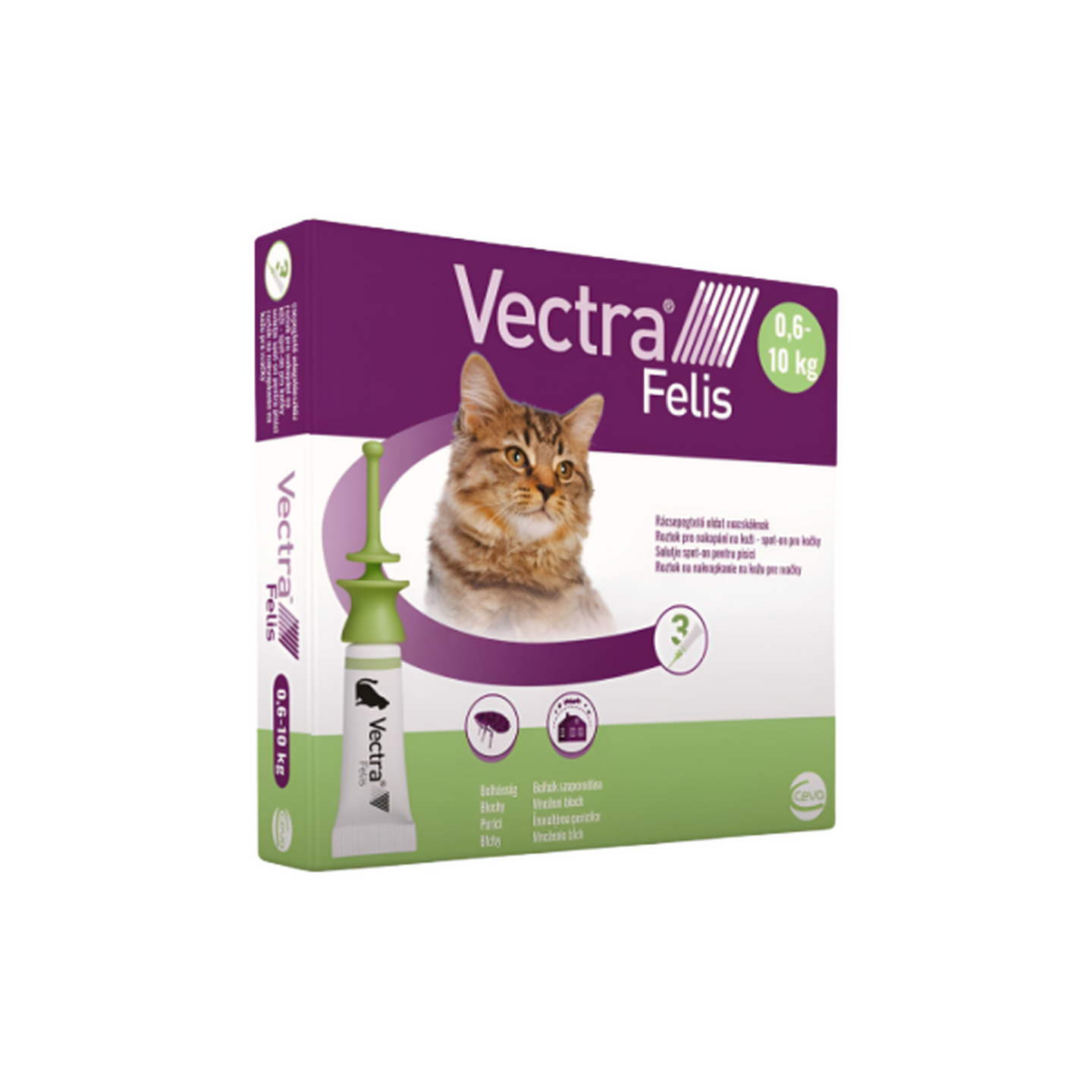 Vectra Felis ווקטרה פליס טיפות נגד פרעושים לחתול 3 אמפולות