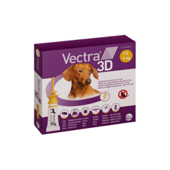 Vectra 3D ווקטרה לכלב זעיר 1.5-4 ק"ג | 3 אמפולות נגד פרעושים וקרציות