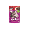 Whiskas וויסקאס פאוצ' בטעם בקר ברוטב