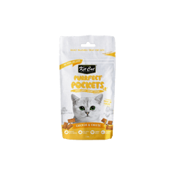 KIT CAT קיט קט כריות בטעם עוף וגבינה לחתול