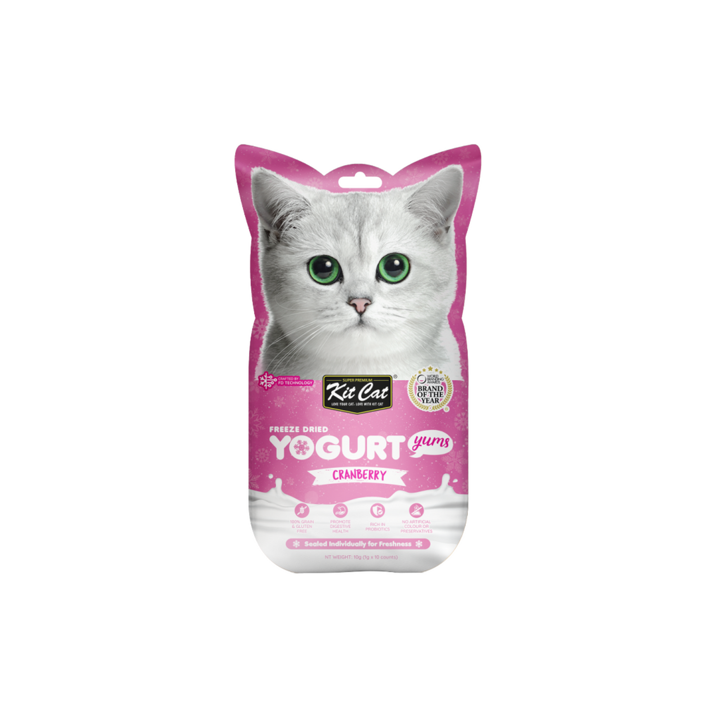 Kit Cat קיט קט חטיף יוגורט מיובש בהקפאה בטעם חמוציות