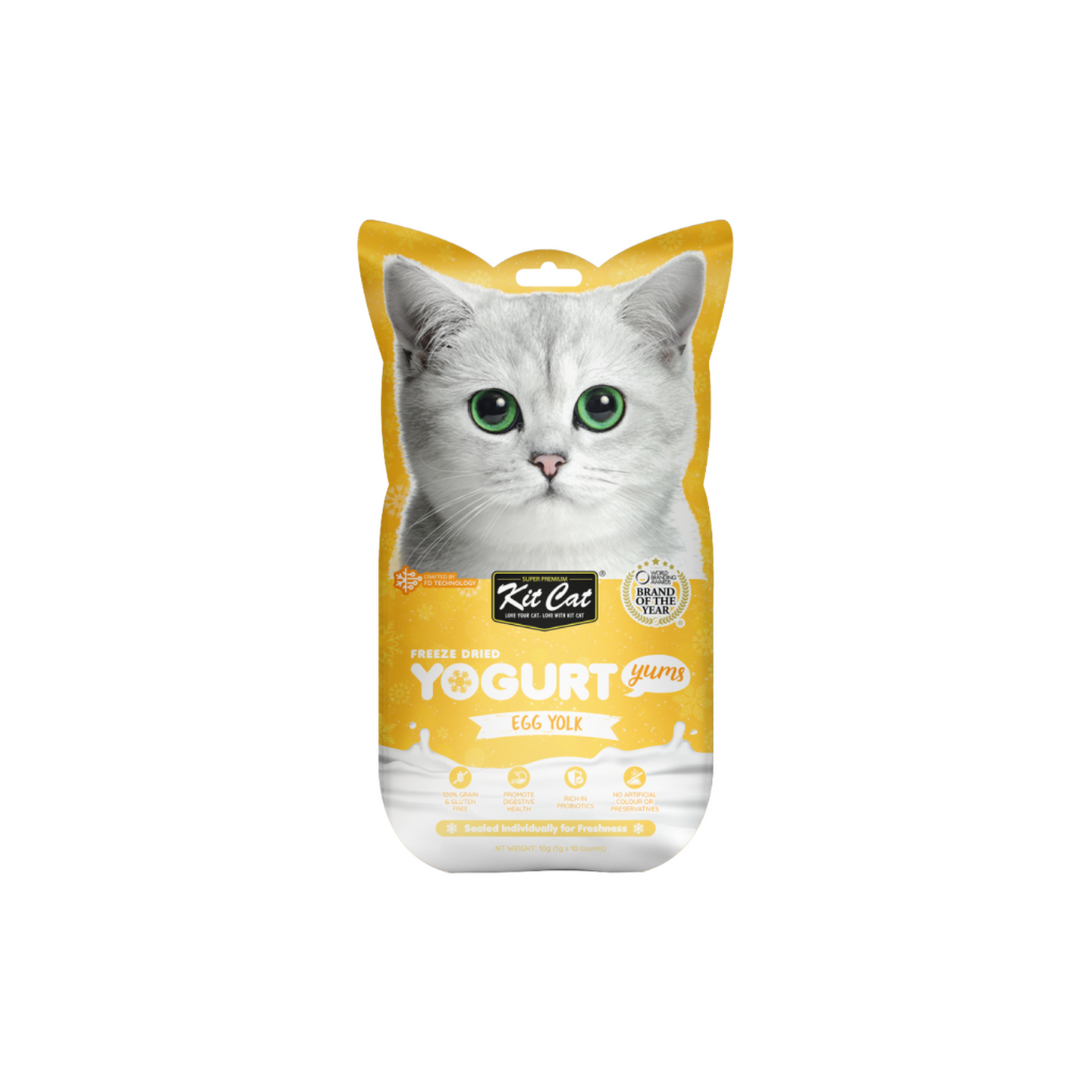 Kit Cat קיט קט חטיף יוגורט מיובש בהקפאה בטעם חלמון ביצה