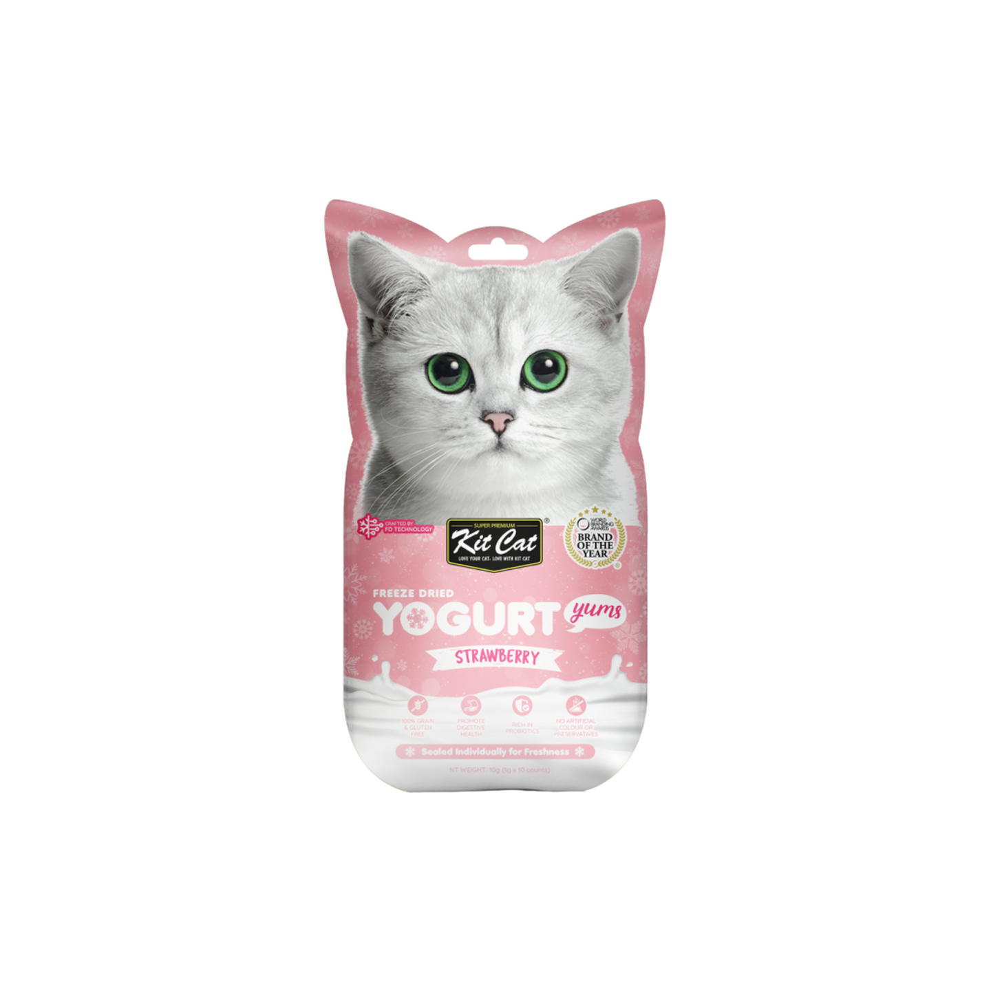 Kit Cat קיט קט חטיף יוגורט מיובש בהקפאה בטעם תות שדה