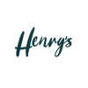 המילה "Henry's" כתובה בגופן כתב יד בצבע ירוק כהה על רקע לבן חלק.