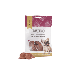 BRUNO ברונו חטיף מדליוני פילה ברווז לכלב